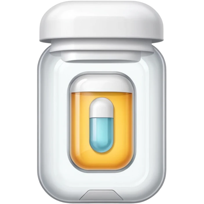medicine capsule in case in nutral colors emoji
