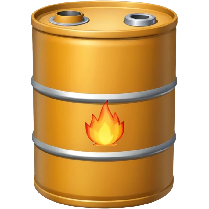 generate a realistic rust-free metal natural gas barrel emoji