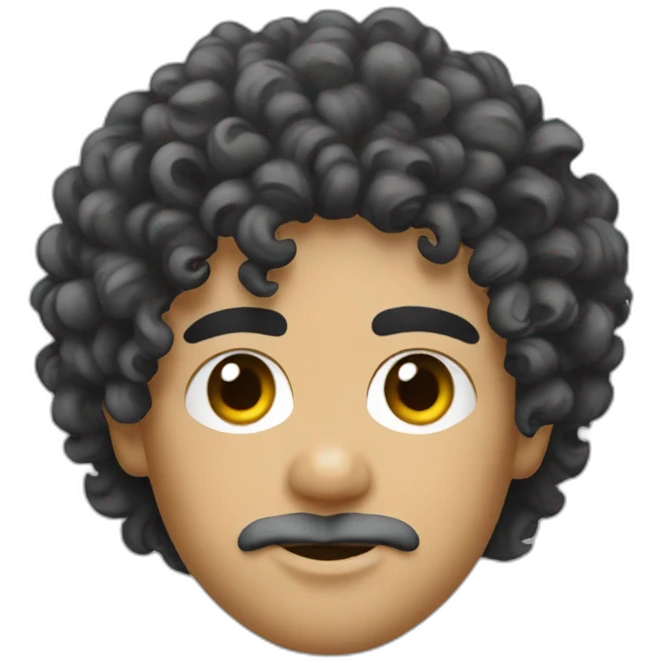 Maradona face curly hair emoji