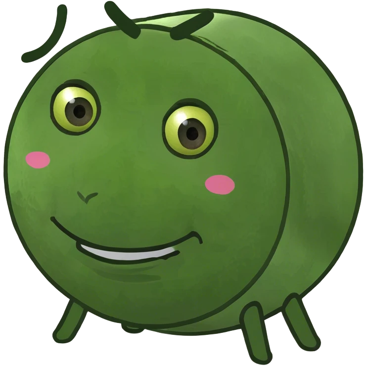 Ein Emoji der süß kuckt mit Herzen drum rum emoji