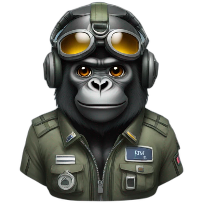 gorilla pilot emoji