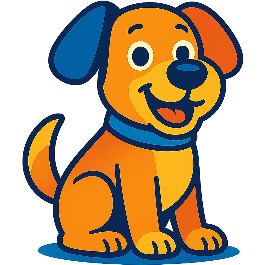 dog cartoon vibrant style emoji