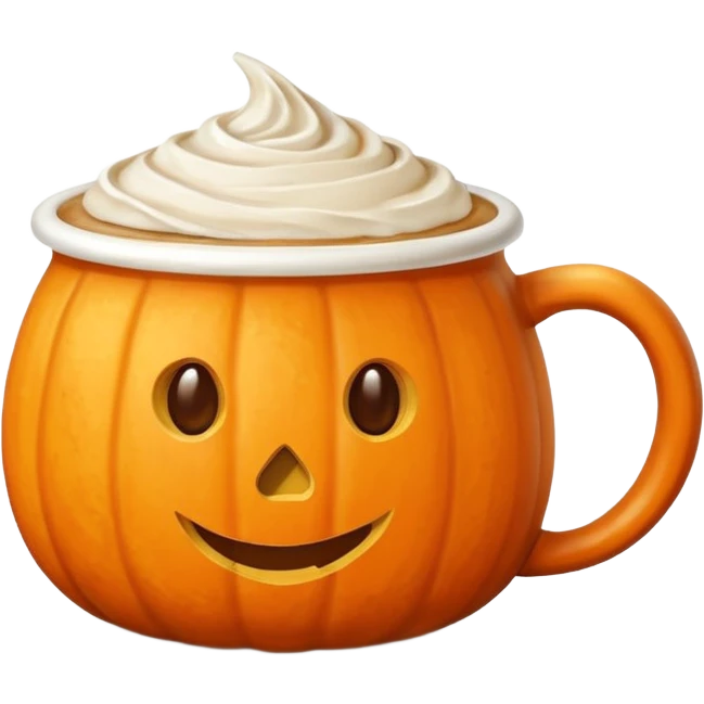Pumpkin latte emoji