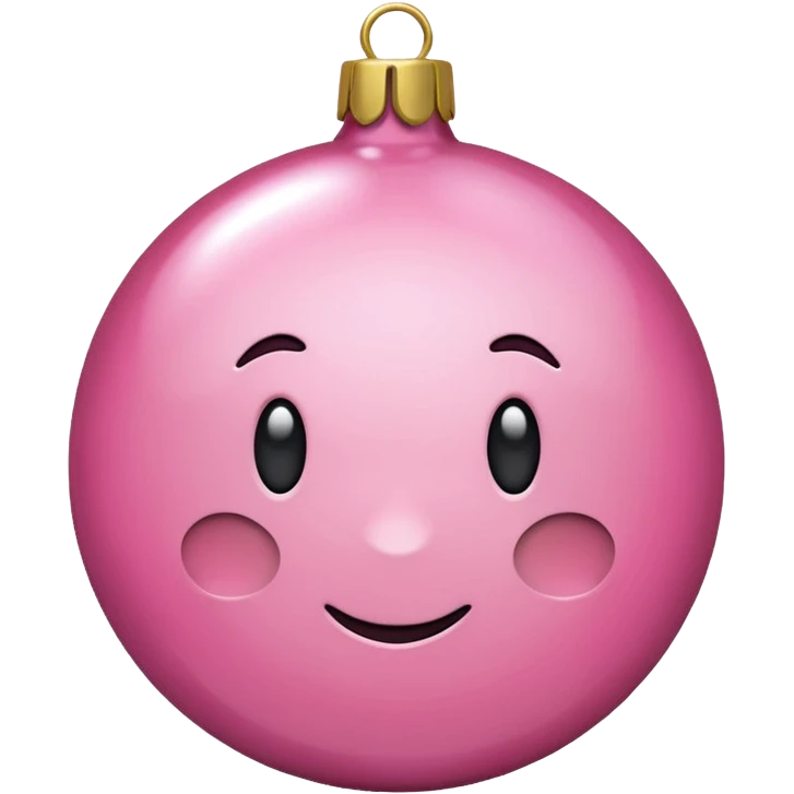 Christmas pink emoji