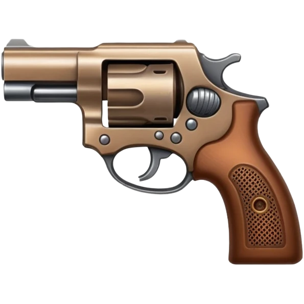 Compact pistol with brown handle emoji