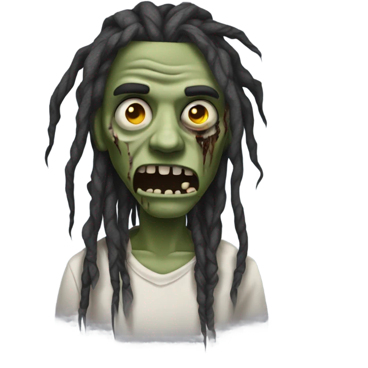 Zombie with dreads emoji