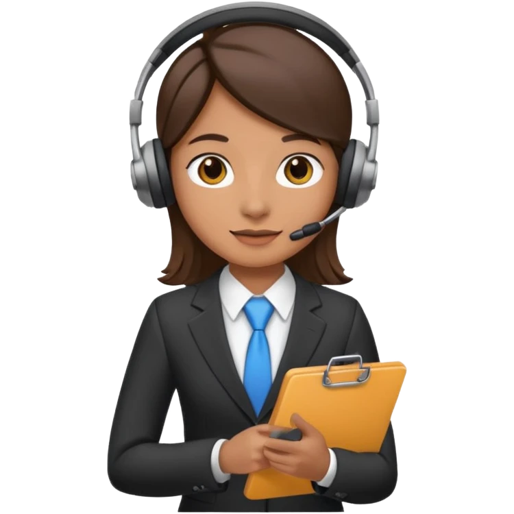 Event Planner Holding A Clipboard And Headset emoji