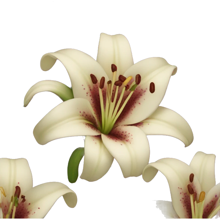 realistic burgundy lily emoji