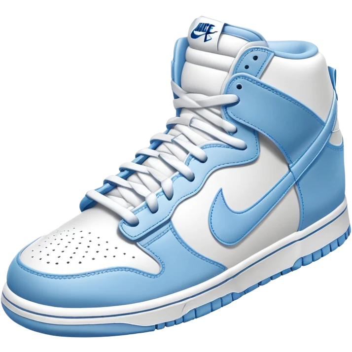 White and Light blue Nike dunks emoji