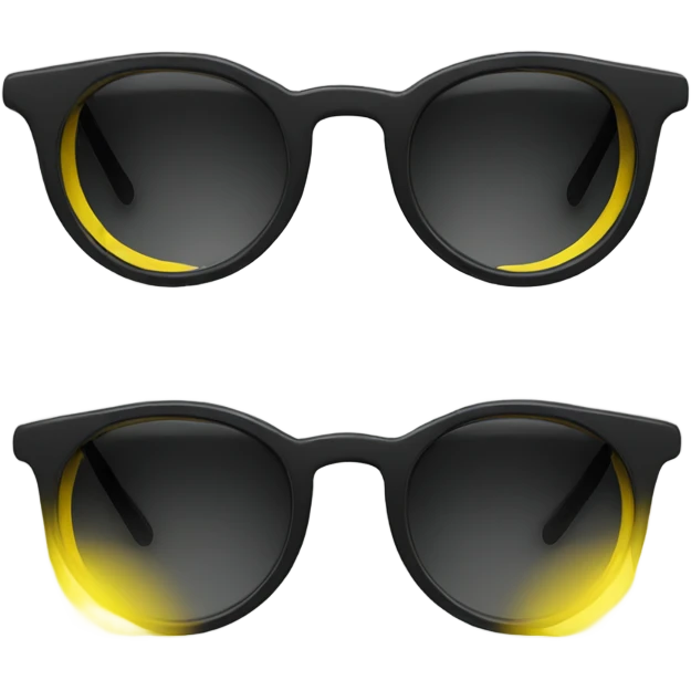 Black glasses with Yellow lenses emoji