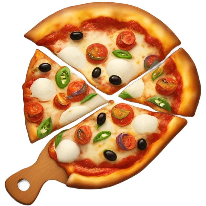 Pizza on a paddle emoji