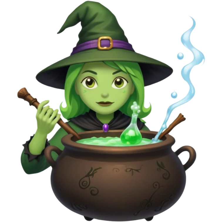 green witch cooking potion emoji