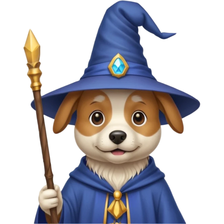 Dog wizard emoji