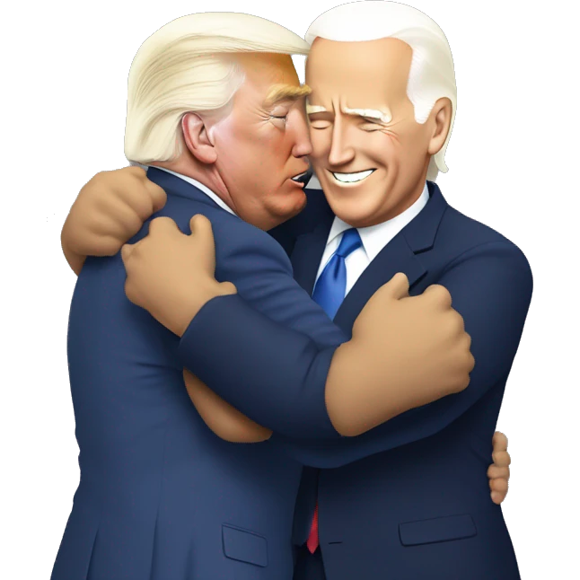 Donald Trump Hugging Joe Biden emoji