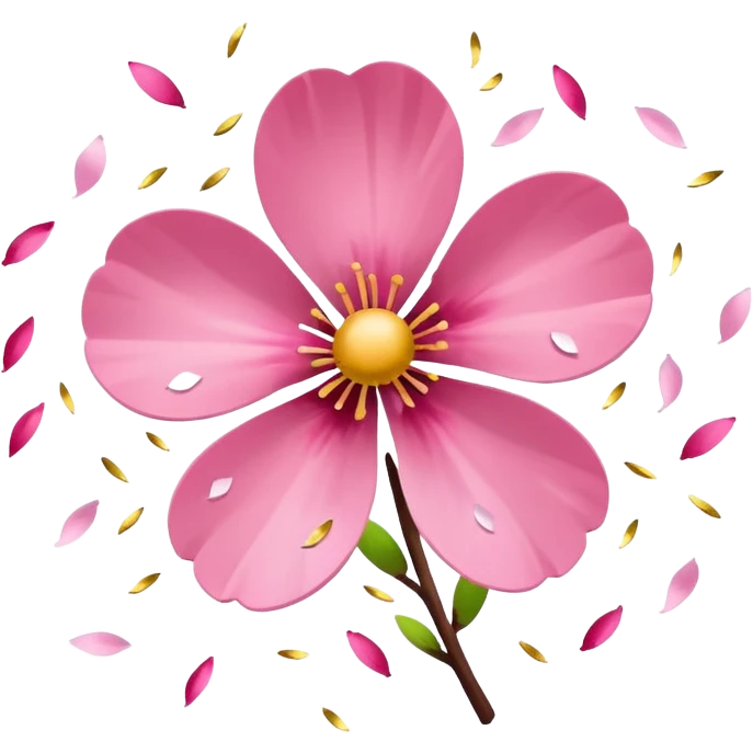 sakura flower with a confetti effect emoji