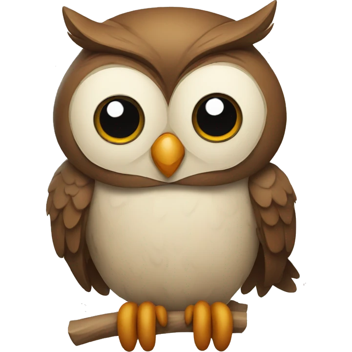tired owl with a letter emoji
