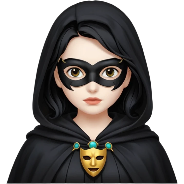female character with mask emoji
