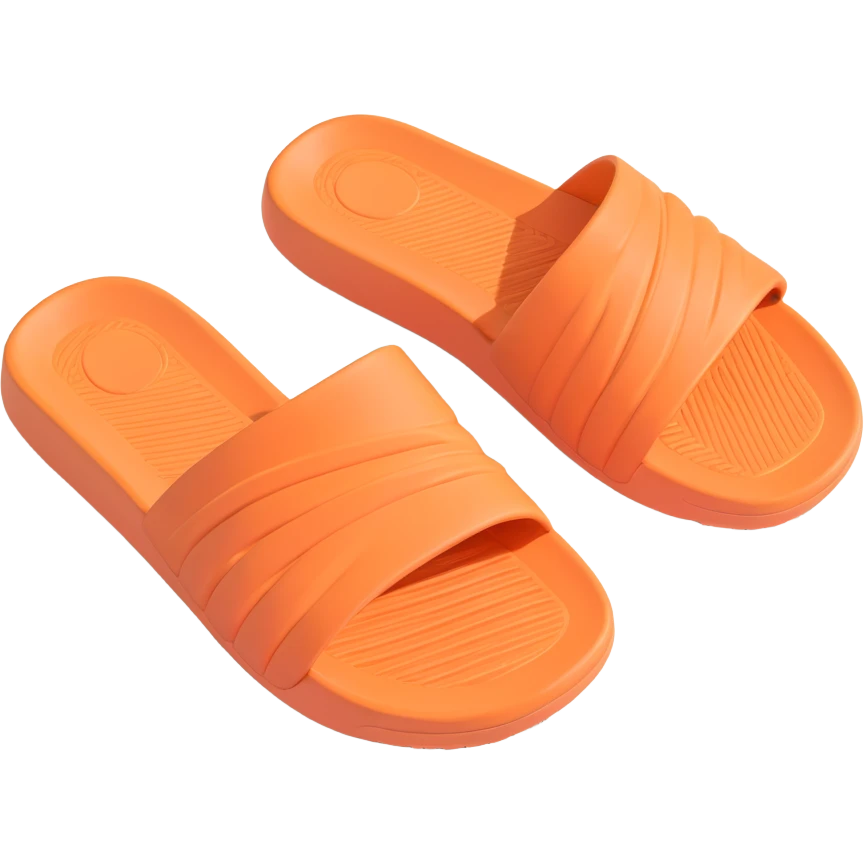 3D illustration of a Yeezy slide sandal, close-up on the sole, detailed texture emoji