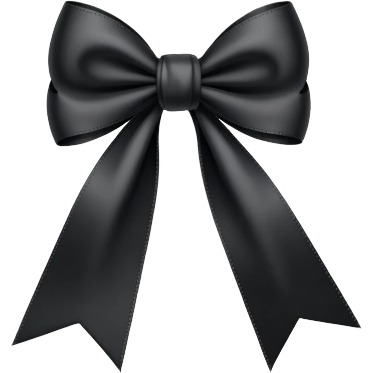 Black ribbon bow emoji  emoji