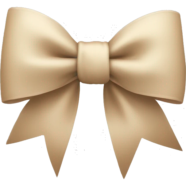 beige bow emoji