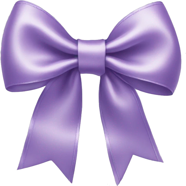 Lilac satin bow emoji