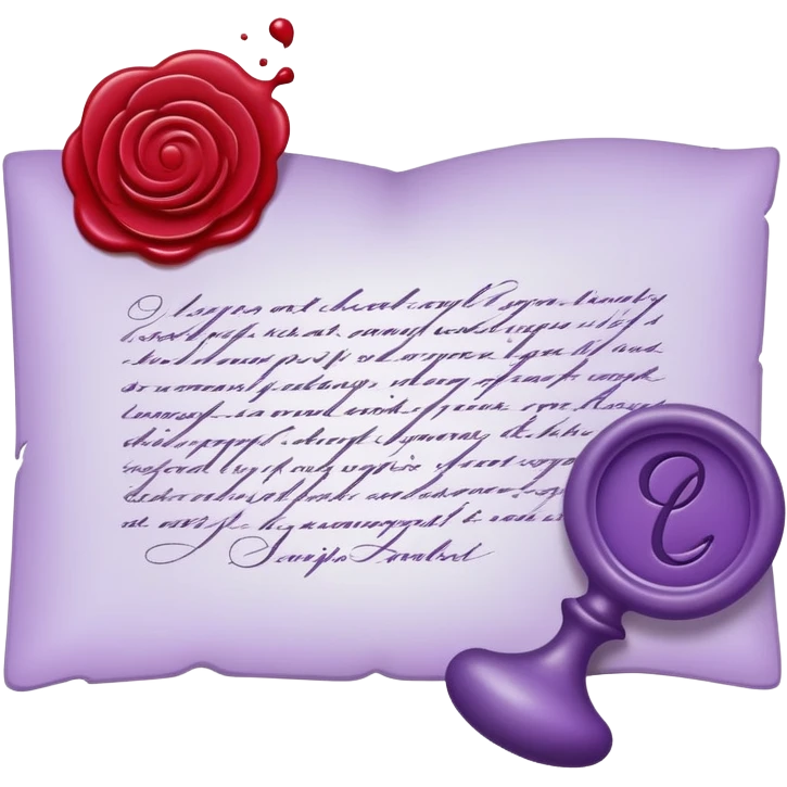 Light purple romantic letter emoji