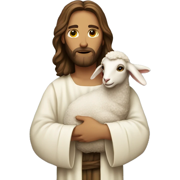 jesus holding a lamb emoji