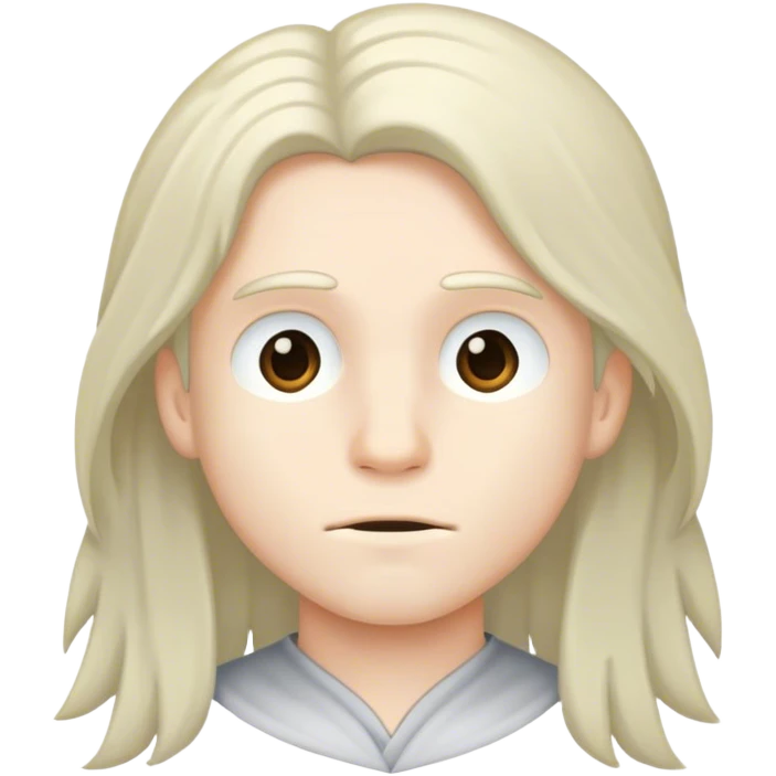 menino da pele branca cabelo longos  emoji
