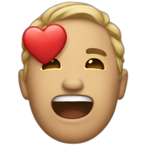 Using love emoji
