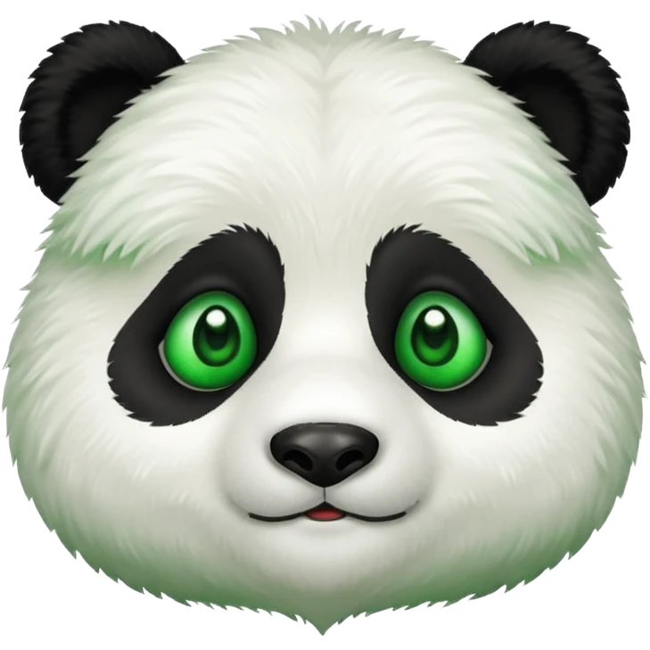 Panda in love green eyes emoji