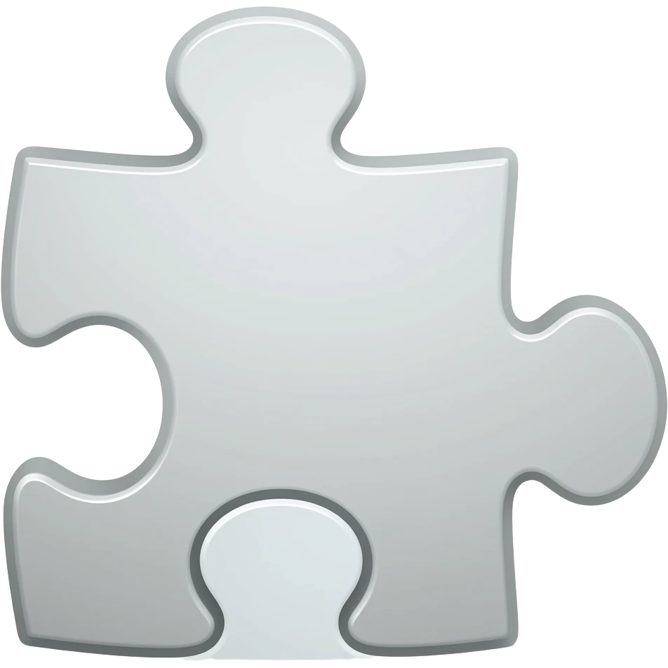 one puzle part with only one gap emoji