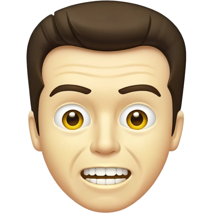 Rick Astley with straight face but with front teeth out and the picture is yellow as hell emoji