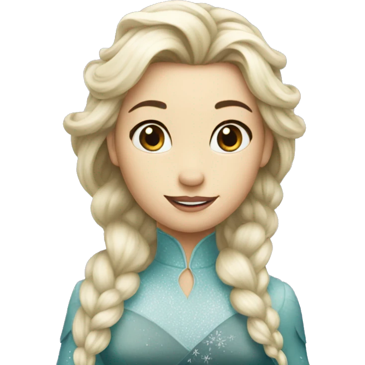 duck with hair like Elsa from frozen  emoji