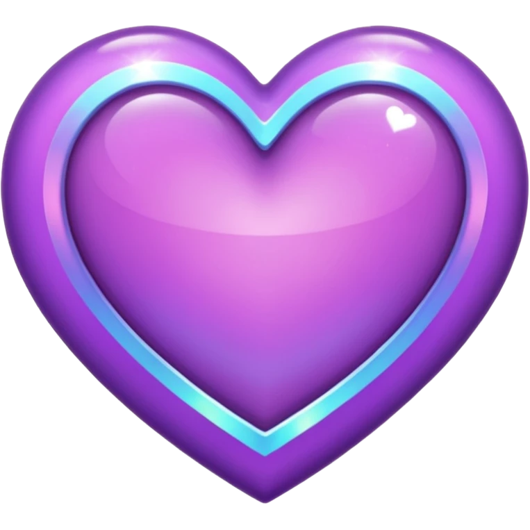purple heart with a holographic border emoji