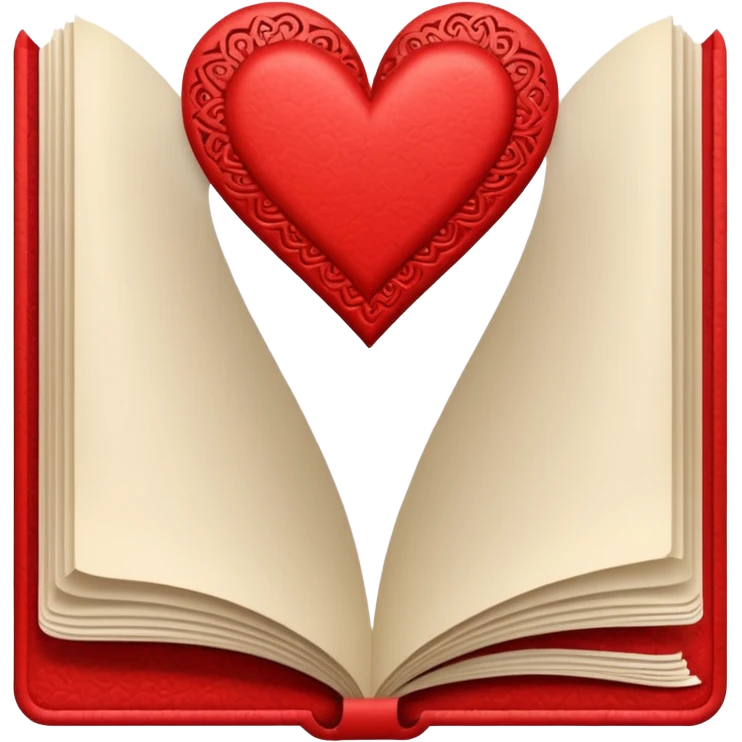 heart patterned bookmark emoji