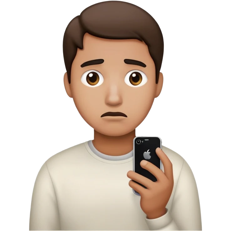 Worried iPhone emoji