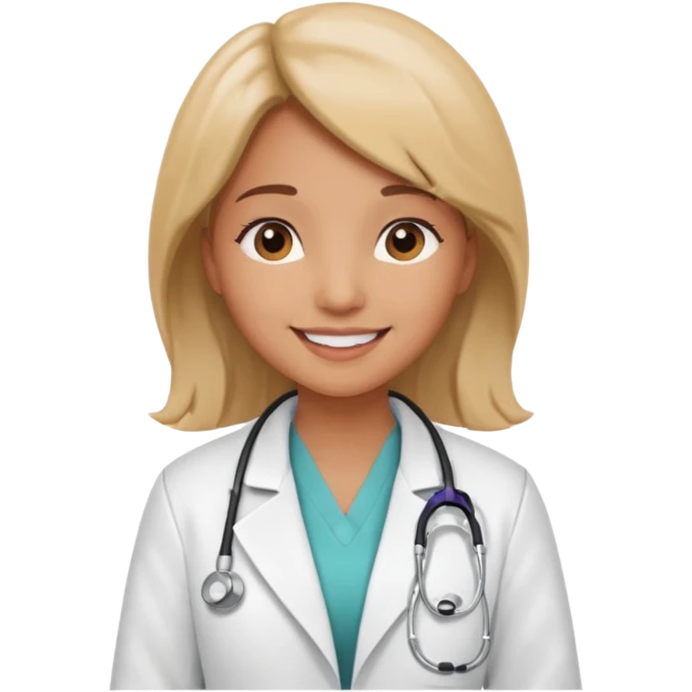 Niña realizando su sueño de ser doctora emoji