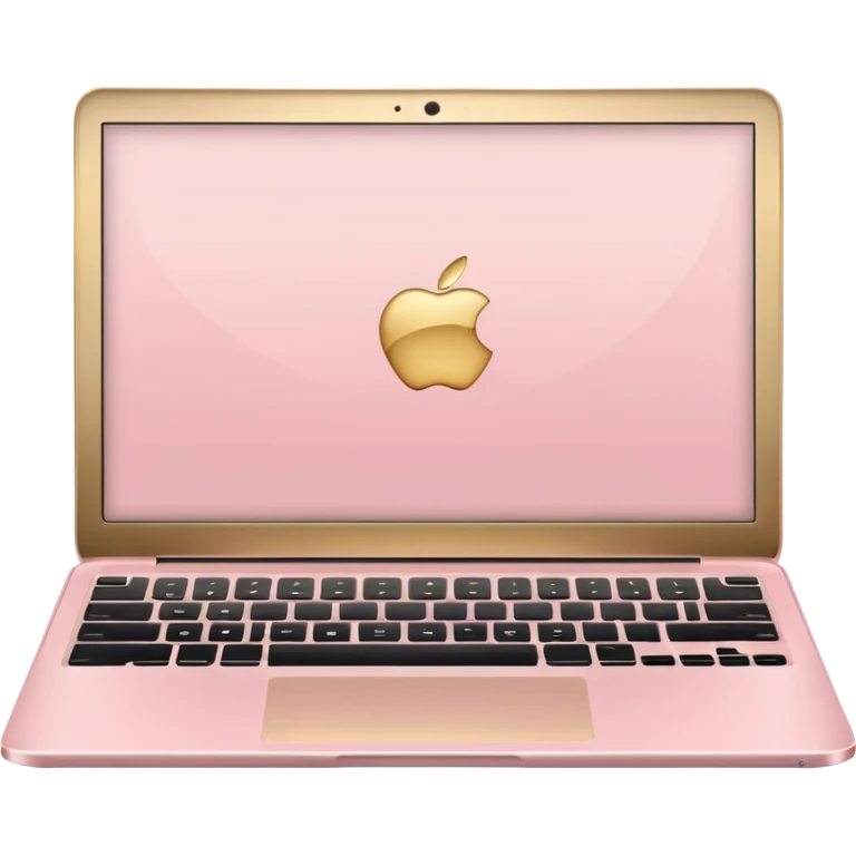 light Pink gold laptop emoji