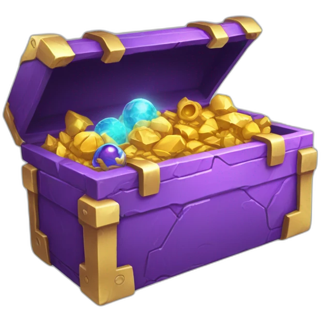 Pokemon Game LootCase Purple Chaotic Color Rich Treasure Legendary Epic Items and Pokemons Inside emoji