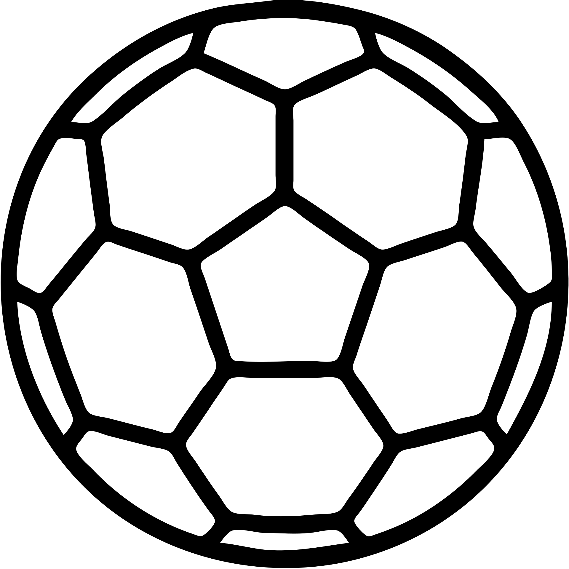 soccer ball polygonal outlined icon emoji