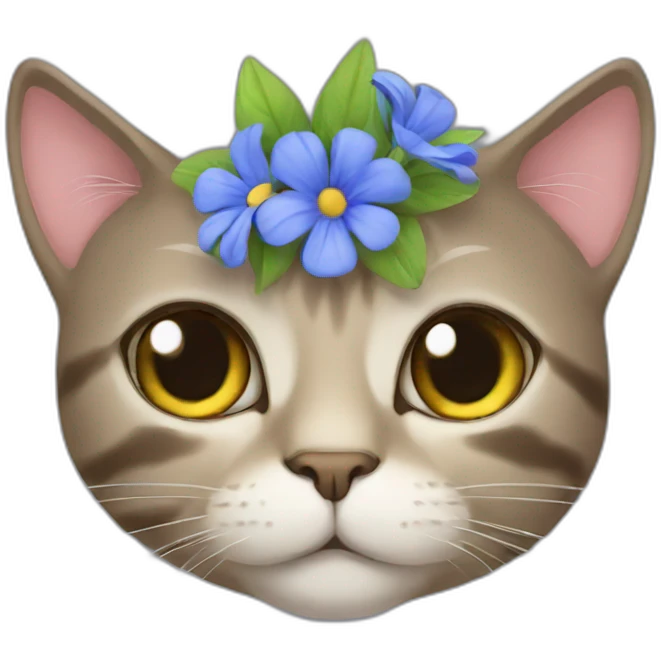Cat flower emoji