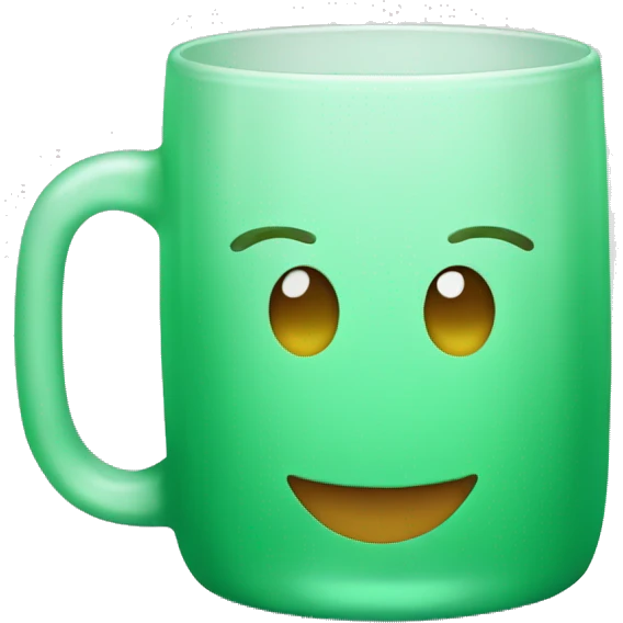 Light green glass mug emoji