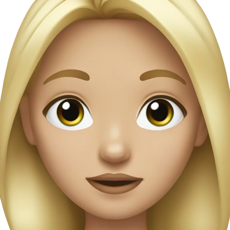 girl with Blue/green eyes, straight blond Hair and light Skin Holding a pomeraniN  emoji