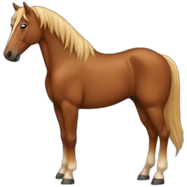 Brown horse From the front emoji