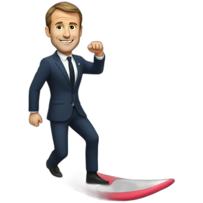 Macron who surfing emoji