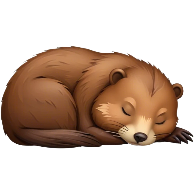 Sleeping beaver emoji