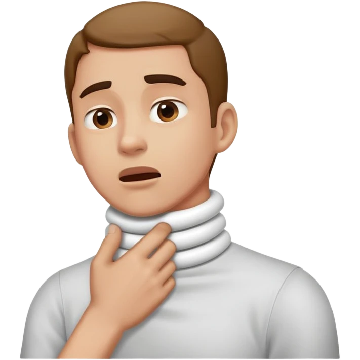 Guy choking his neck emoji