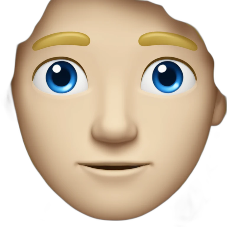 Homme blanc blond aux yeux bleus lève la main droite emoji