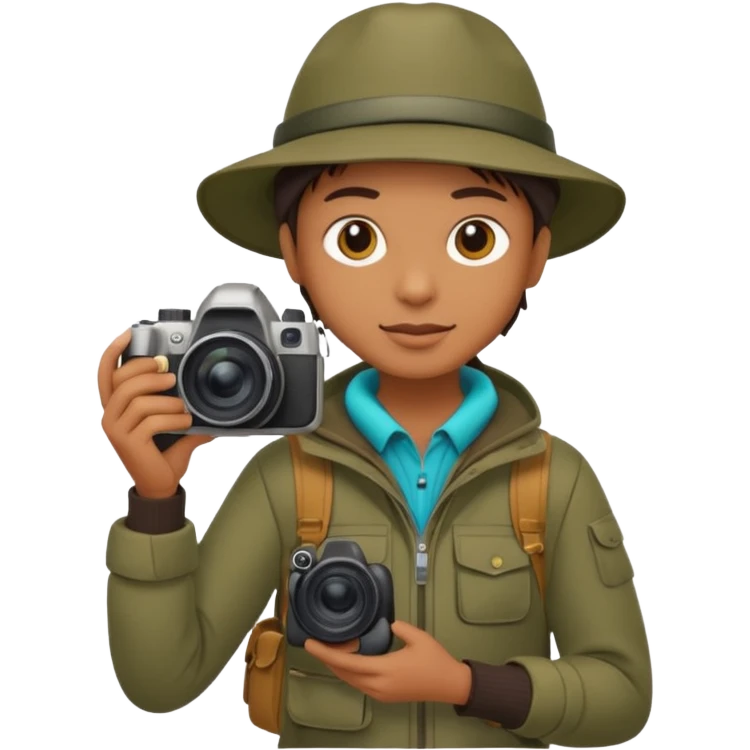 
wildlife photographer, outdoor clothe emoji