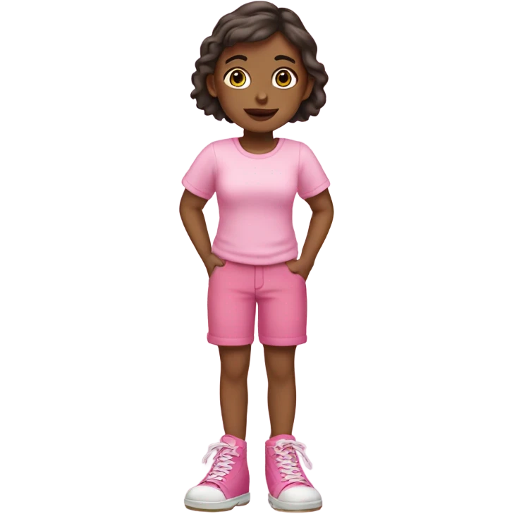 girl with pink shoes emoji